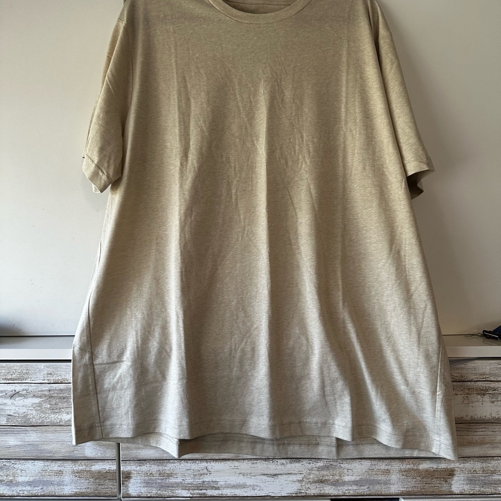 🤎 NWT Tek Gear Tan Relaxed Fit Short Sleeve Tee Size XXL